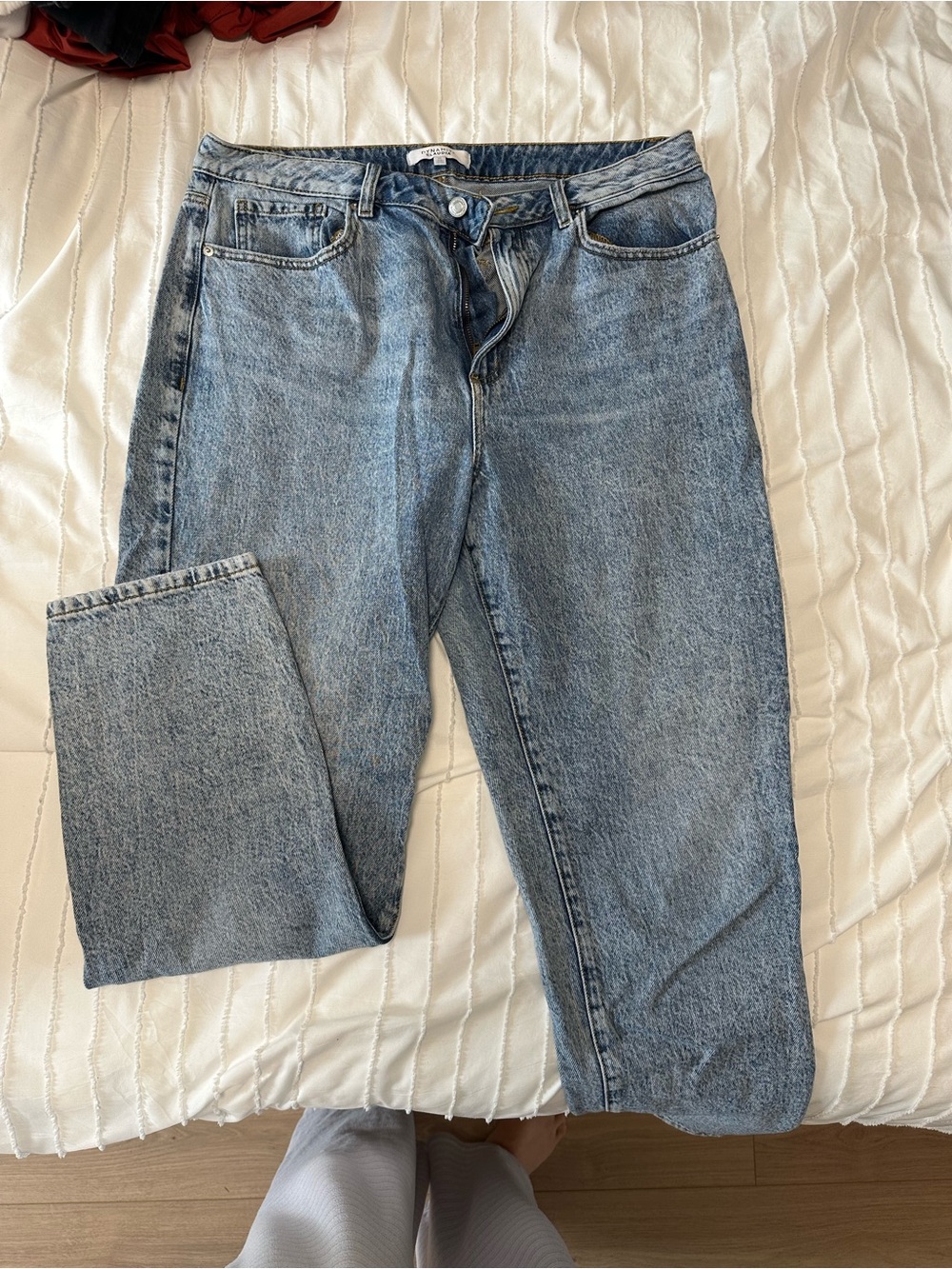 Dynamite Washed Light Blue Relaxed Jeans